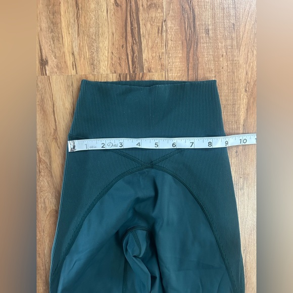 Aerie Offline High Rise 7/8 Ribbed Panel Emerald Green Leggings Size XS - Picture 6 of 7